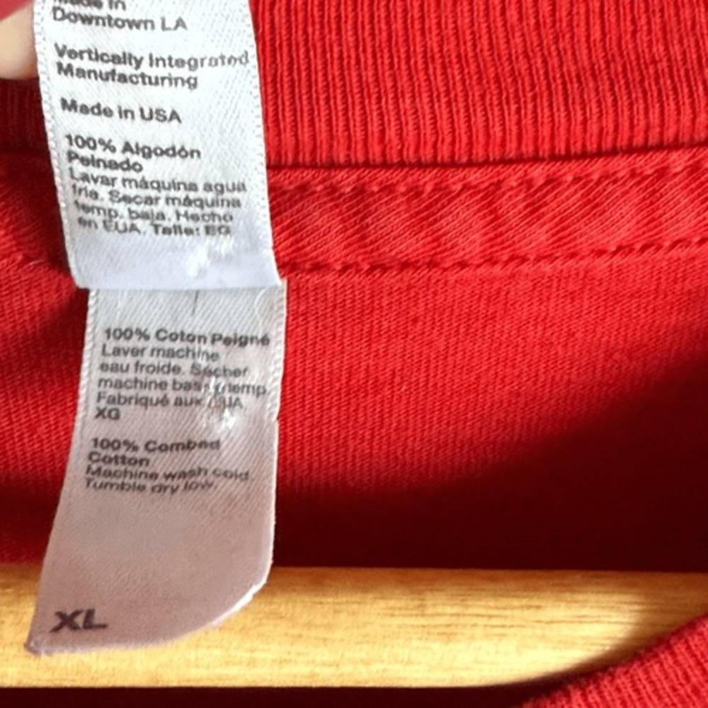 American Apparel Apathy Coalition Tee‎ XL Red Satire Graphic Meme Core USA Shirt - Picture 10 of 12
